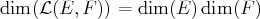 dim (L (E, F )) = dim(E )dim (F )  