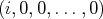 (i,0,0,...,0)