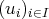 (ui)i∈I  