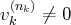   (nk)
v k   ⁄= 0  