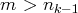 m >  nk-1   