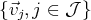 { ⃗vj,j ∈ J } 