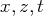 x,z,t  