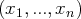 (x1,...,xn )  