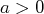 a > 0  